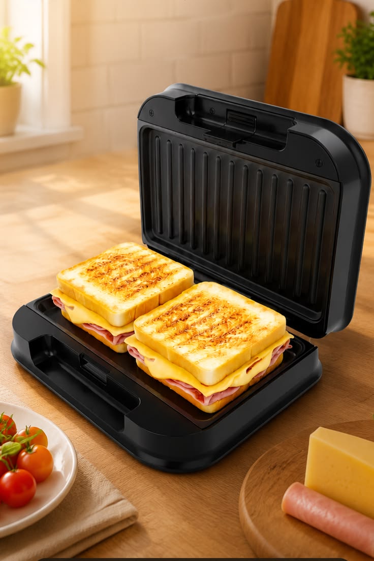 Sanduicheira e Grill duplo inox